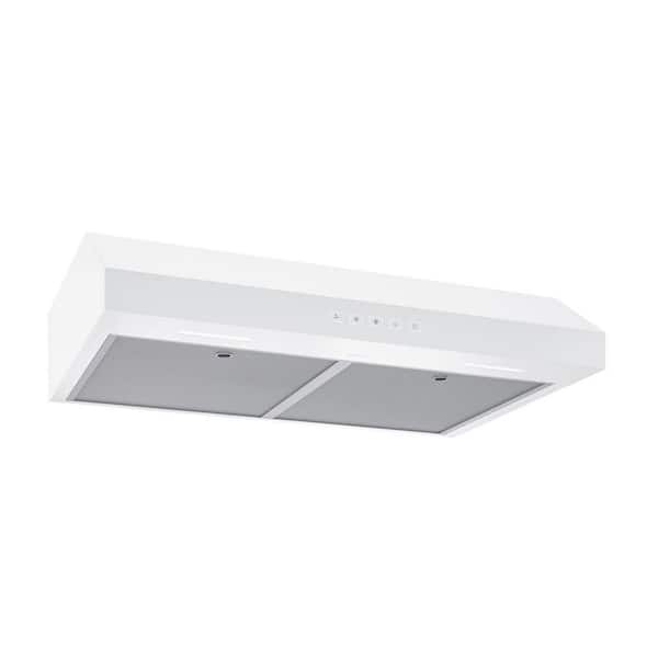 Broan-NuTone Glacier 30 Inch 350 Max Blower, 1.5 Sones, Under-Cabinet Range Hood, White, ENERGY STAR
