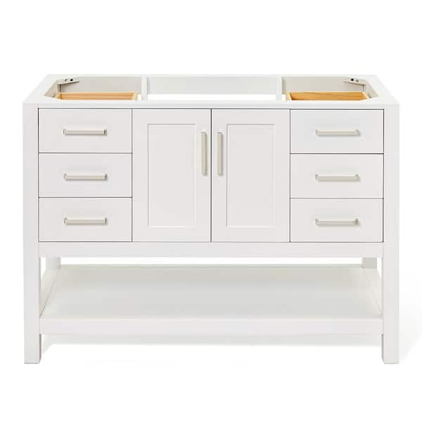 Magnolia 48 in. W x 21.5 in. D x 34.5 in. H Bath Vanity Cabinet without Top in White