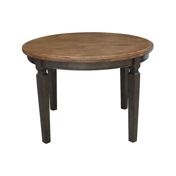 International Concepts 44 In. Hickory/Washed Coal Round Top Solid Wood ...