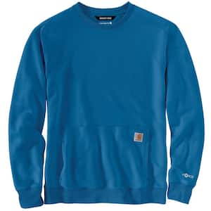 Men's 3 X-Large Maeine Blue Cotton/Polyster Force Relaxed Fit Light-Weight Crewneck Sweatshirt