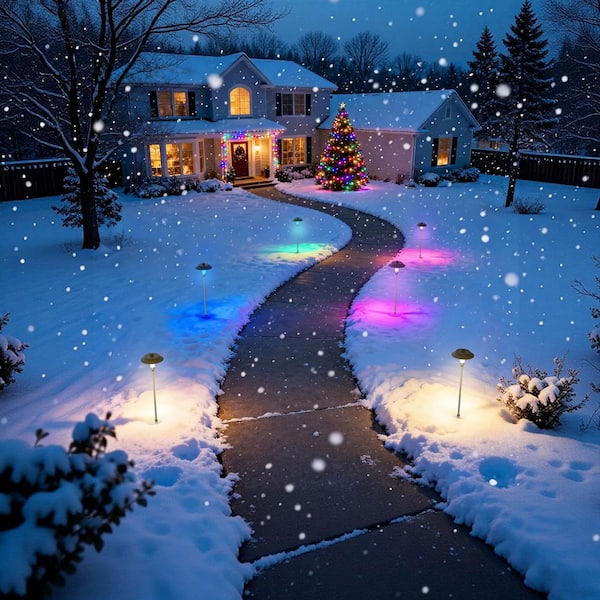 Black Transformer Required Integrated LED Waterproof Path Light 6-Pack