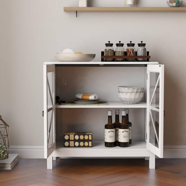 31.5 in. W x 14.37 in. D x 29.92 in. H in White MDF Assemble Pantry Upper Diagonal Kitchen Cabinet for Kitchen