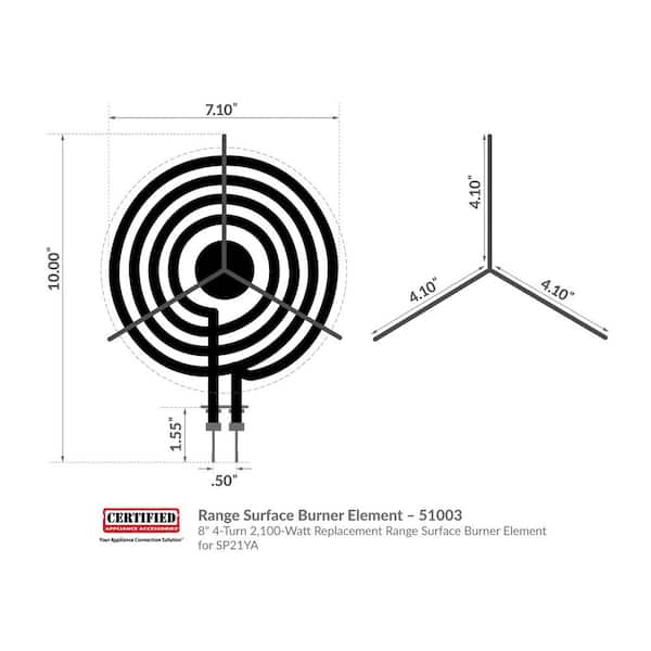 WEN 8 in. Surface Range Element (OEM part number SP21YA and WB30X253) Q-K0013 - The Home Depot WEN 8 in. Surface Range Element (OEM part number SP21YA and WB30X253) Q-K0013 - The Home Depot