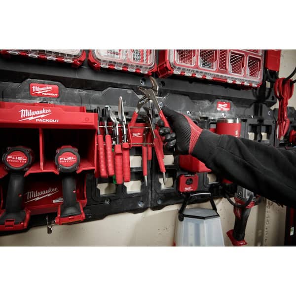Milwaukee PACKOUT Pliers Rack with PACKOUT Large Wall Plate, Red