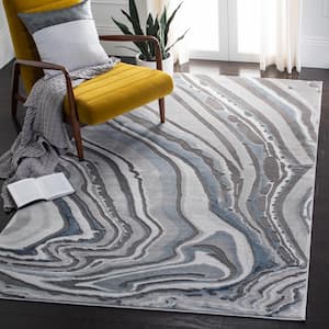 Craft Blue/Gray 7 ft. x 9 ft. Abstract Area Rug
