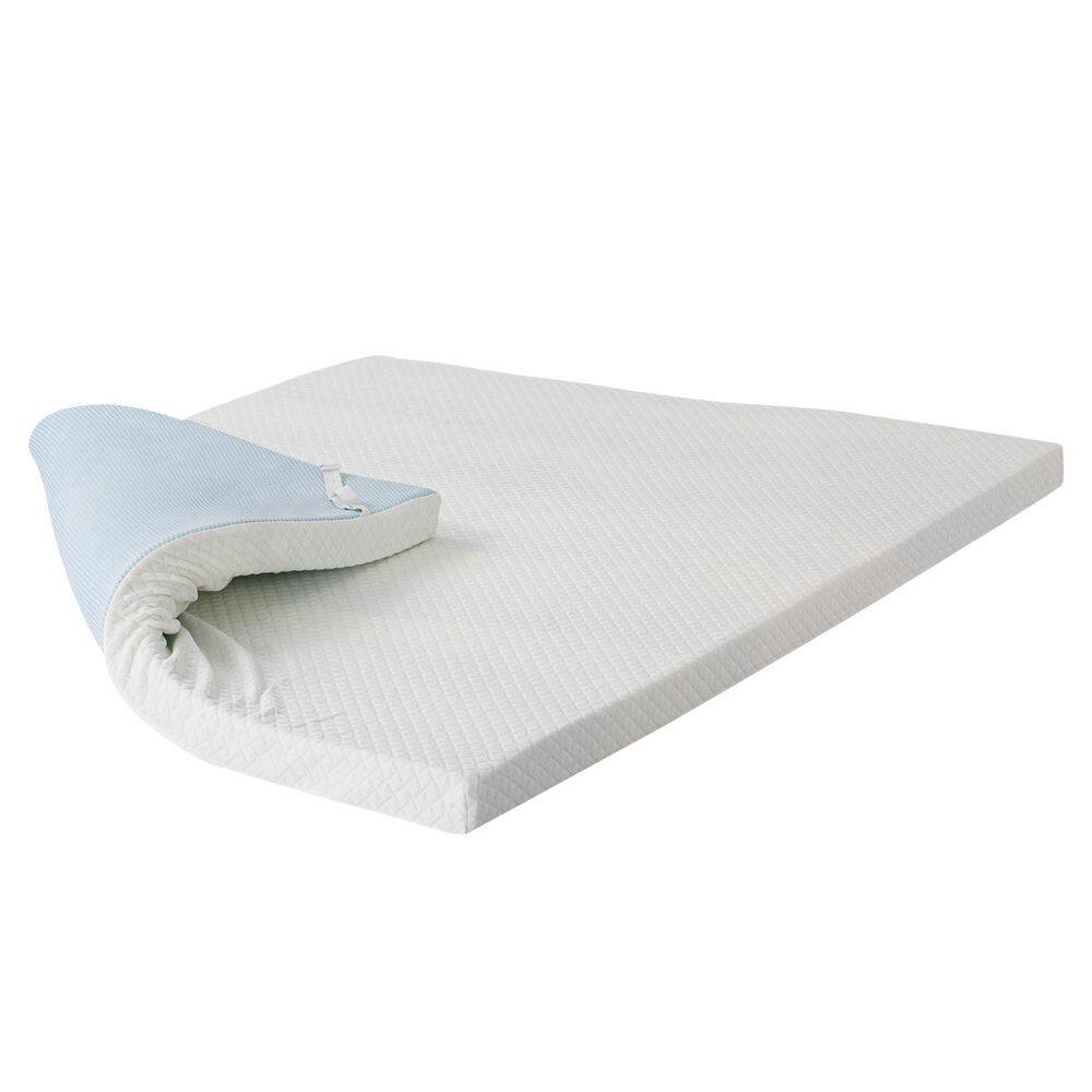 Bestier Twin Medium Gel Memory Foam 2 in. Bed-in-a-Box Mattress Topper with Non-Slip Design Cover