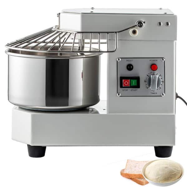 Commercial Food Mixer 35-Cups 8.5 qt. Capacity Food Processor 450W Dual Rotating Dough Kneading Machine Stainless Steel