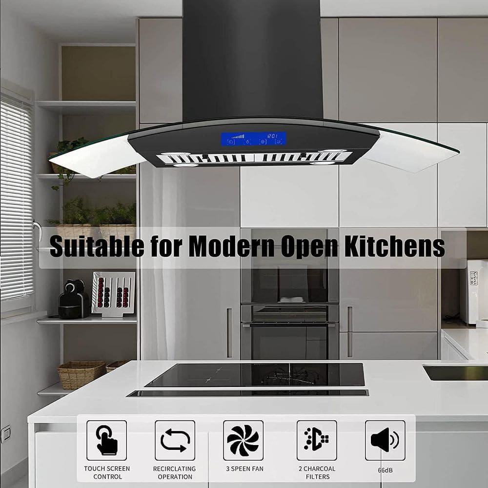 Insert Range Hood 800CFM 3-Speed 36 in. Stainless Steel Built-In Kitchen  Stove Vent with LEDs GEHT-LQD0-G9Y - The Home Depot