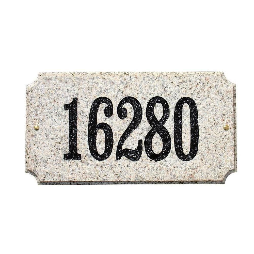 QualArc Executive Rectangular Granite Address Plaque In Autumn Leaf ...