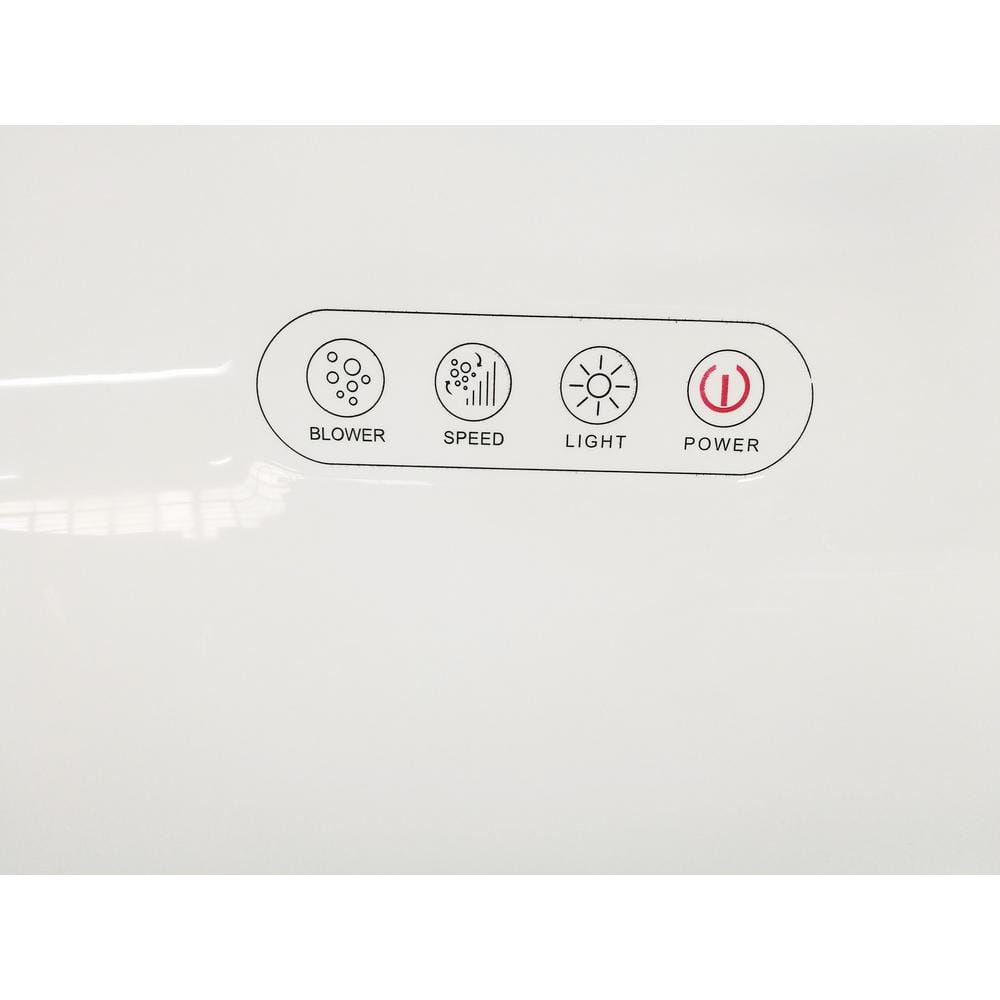66'' Round White Acrylic Freestanding Air Bubble Bathtub