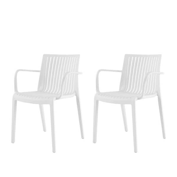 White Polypropylene Lounge Chair without Cushion
