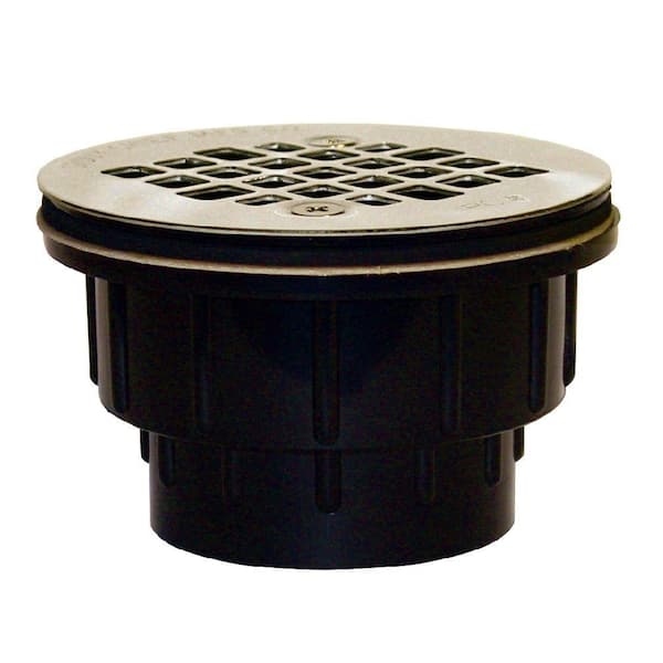 Unbranded 2 in. Black ABS Hub Shower Drain with Strainer
