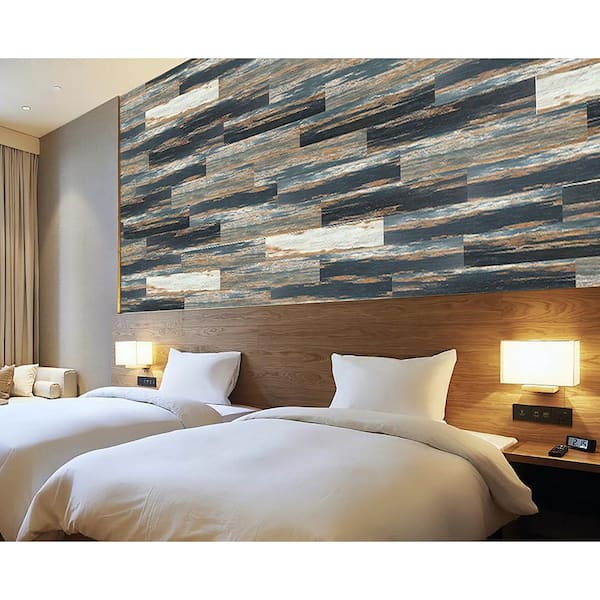 COLORS Glue Down Floor and Wall DIY Old Navy Ocean Aged 6 in. 36 in. Multi-Tonal Luxury Vinyl Plank (30 sq. ft. / case)