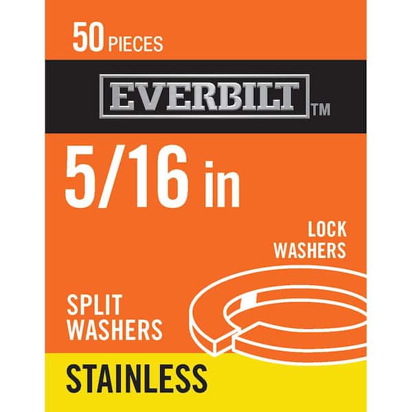 Everbilt 5/16 in. Stainless Steel Lock Washer (50-Pack)