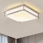 C Cattleya 15.75 in. Brushed Nickel Dimmable 23-Watt Selectable LED ...