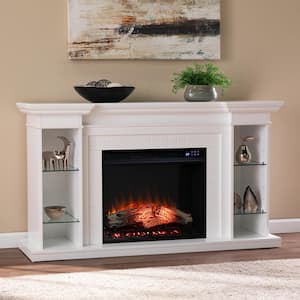 Xairea 23 in. Touch Panel Electric Fireplace in White