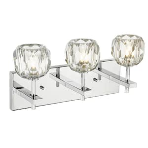 17.5 in. 3-Light Chrome Vanity-Light with No Additional Features