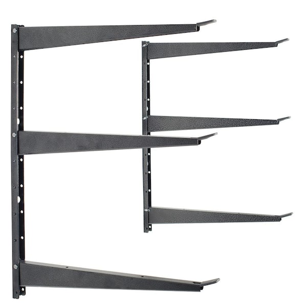 Angel Sar 480 lb. Heavy Duty Wood Lumber Storage Rack, Cantilever Racking with Steel Construction for Garage, Basement & Pantry