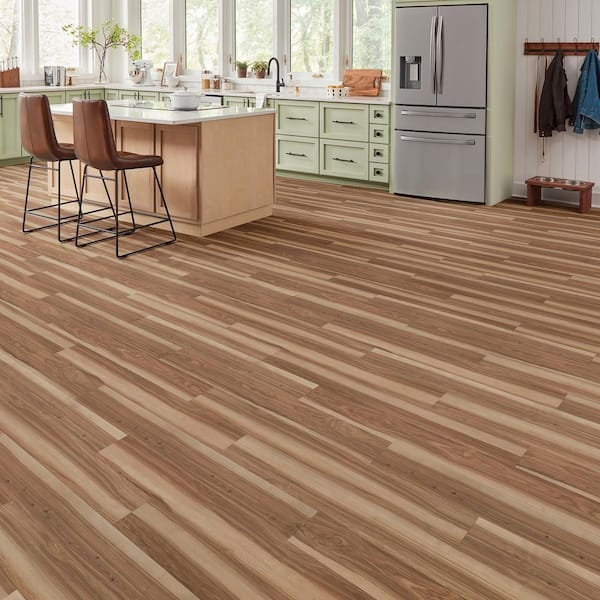 Camel Lake Ash 22 MIL x 7.1 in. W x 48 in. L Click Lock Waterproof Luxury Vinyl Plank Flooring (18.7 sqft/case)