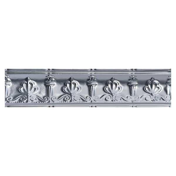 FROM PLAIN TO BEAUTIFUL IN HOURS Moonlit Seashore 0.012 in. x 6.44 in. x 48 in. Metal Bed Moulding Nail-Up Tin Cornice in Steel Unfinish (24 Ln. Ft/Pack)