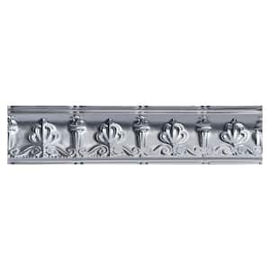 Moonlit Seashore 0.012 in. x 6.44 in. x 48 in Nail-up Tin Cornice in Steel (Unfinished) (48 Ln. Ft/Pack) - 12 Pieces