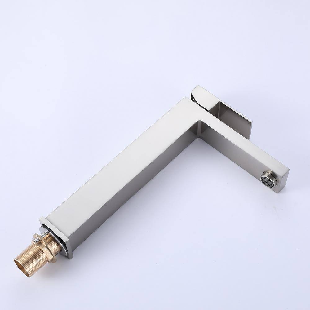 Brushed Nickel Single Handle Vessel Sink Bathroom Faucet