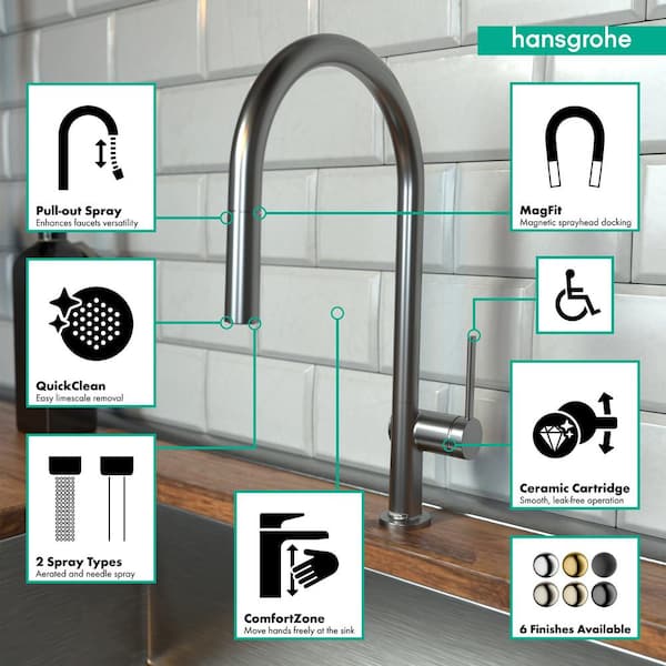 で迅速にお届け hansgrohe Aquno Select Chrome High Arc Kitchen