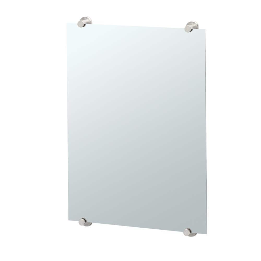 Latitude 30" Satin Nickel Frameless Rectangular Vanity Mirror
