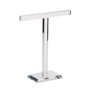 Clear Single Glass T-bar Jewelry Stand