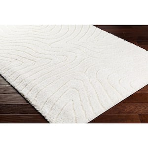 Nomadic Ivory Abstract 5 ft. x 7 ft. Indoor Area Rug
