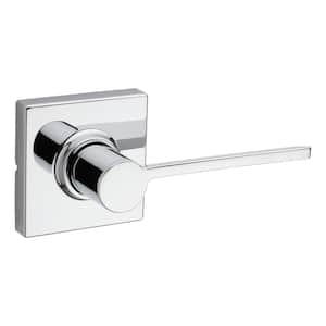 Ladera Polished Chrome Hall and Closet Door Lever with Square Trim