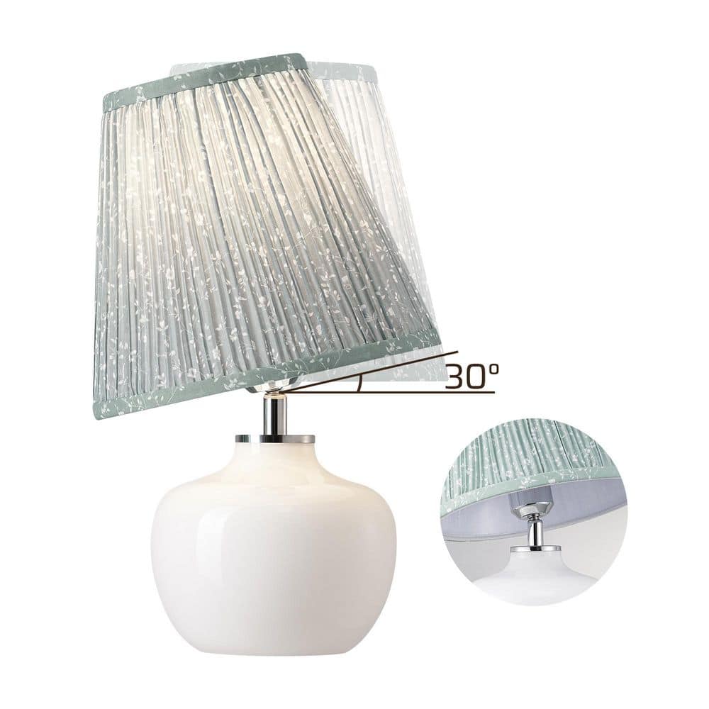 15 in. White Ceramic Base Table Lamp with Adjustable Shade price history on PriceWatchPro