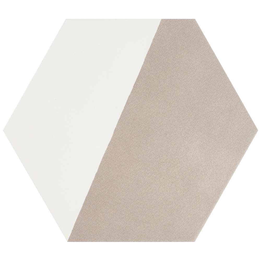 GeoHex Burst 8" Hexagon Matte Porcelain Floor and Wall Tile