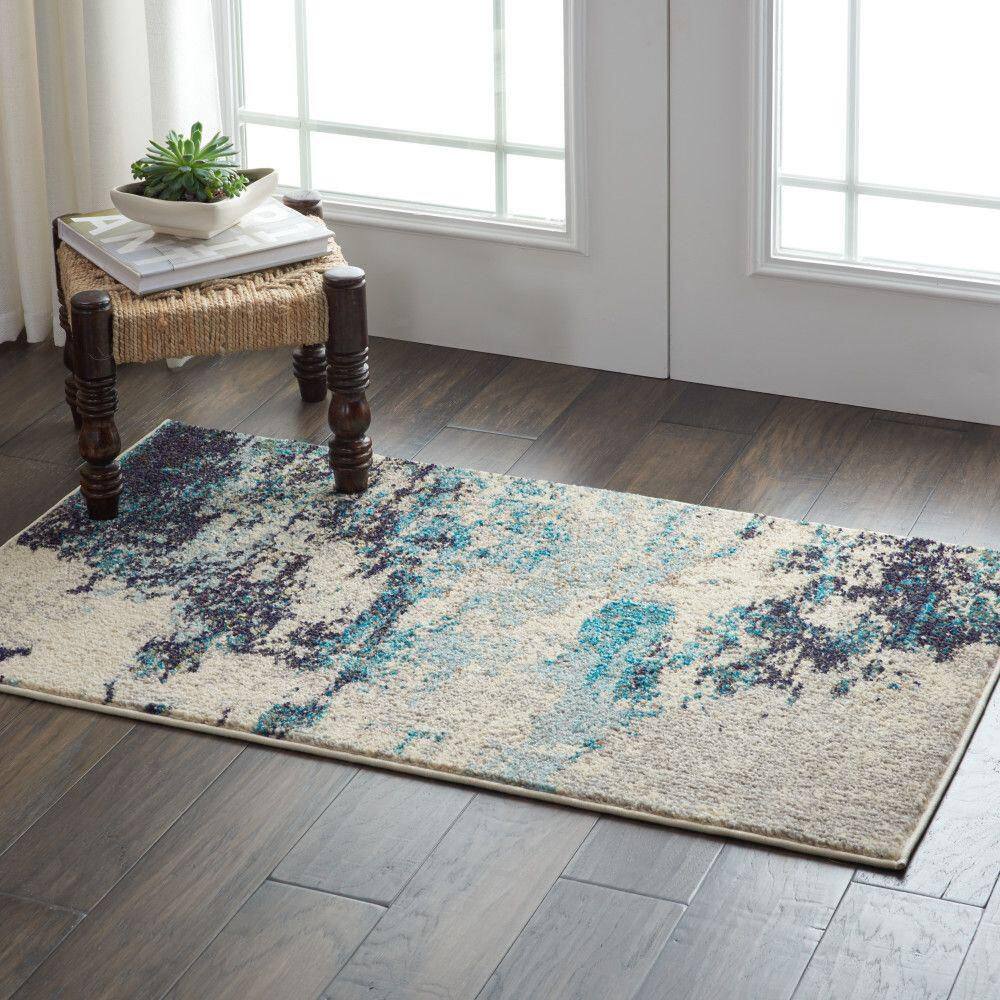 Celestial Sealife Multicolor 9 ft. x 12 ft. Abstract Modern Area Rug - thumbnail 6