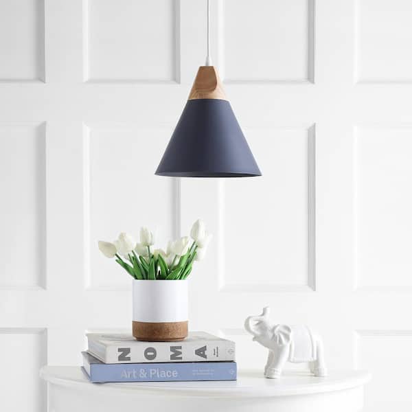 Cila 1-Light Dark Grey/Light Brown Mini Island Hanging Pendant Lighting
