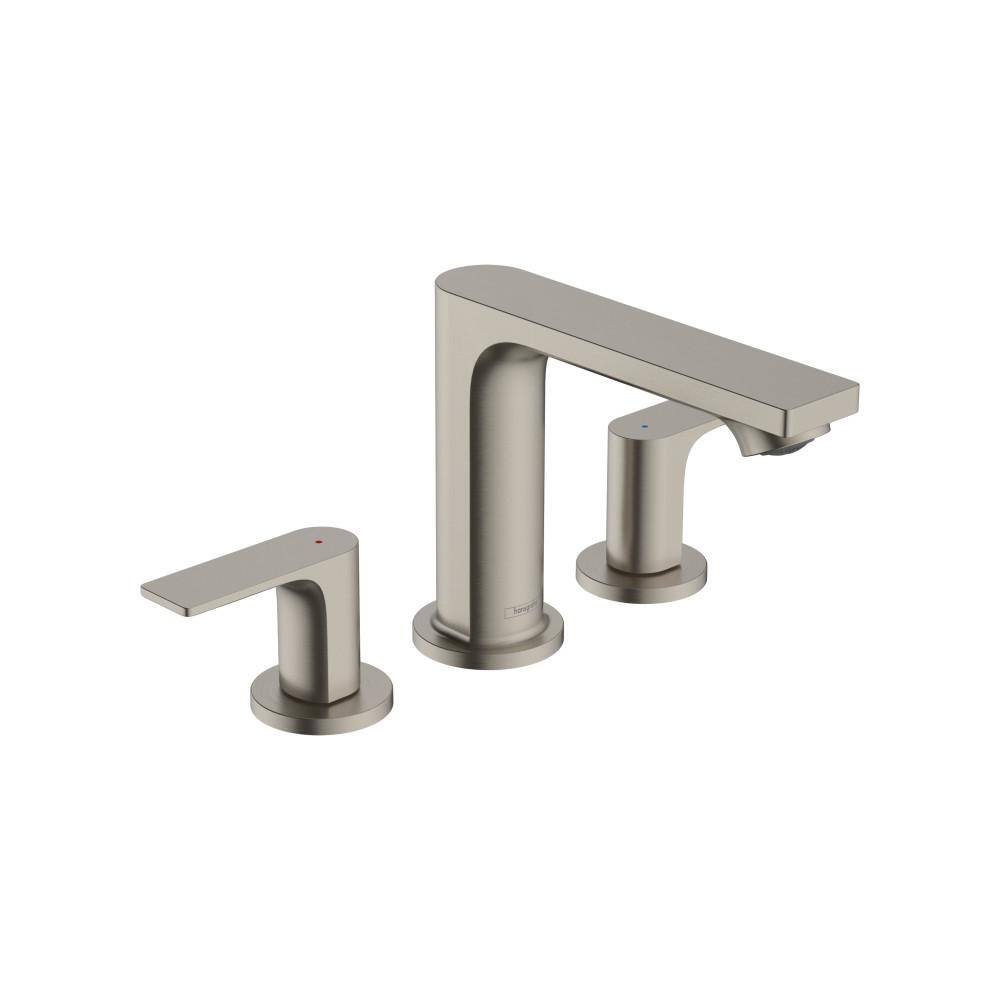 Brushed Nickel 5-inch Tall Widespread Bathroom Faucet