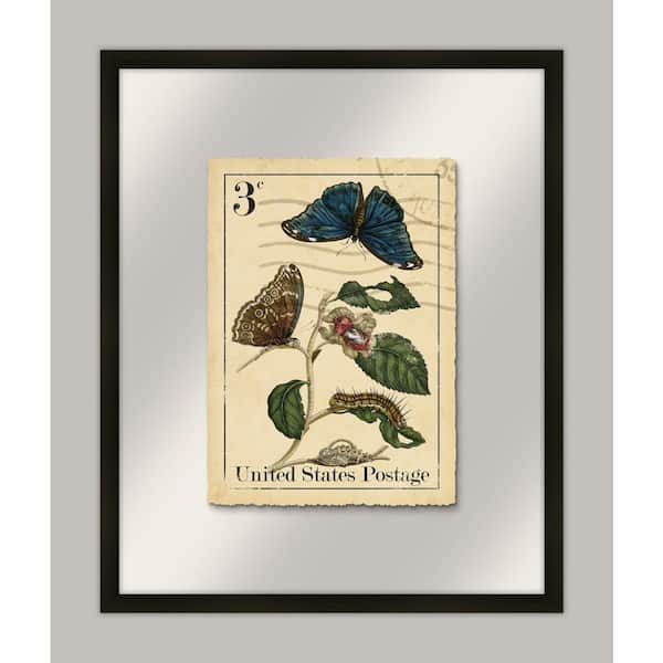 Melissa Van Hise Botanical Postage V Framed Giclee Vintage Art Print 19 in. x 23 in.