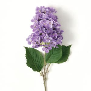 34 in. Purple Indoor Artificial Cone Hydrangea Flower Spray