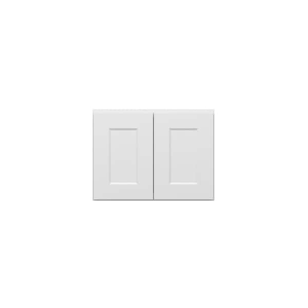 Norfolk Assembled 24 in. W x 18 in. H x 12 in. D Plywood Wall Cabinet in Painted White