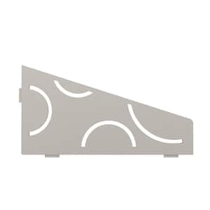 Shelf-E Greige Coated Aluminum Curve Quadrilateral Corner Shelf