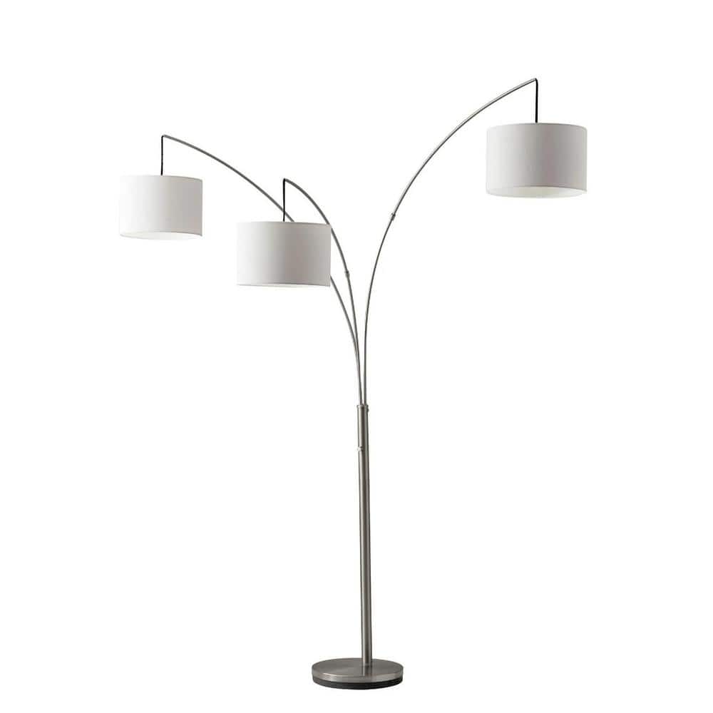 74 in. Silver 3 Light 1-Way (On/Off) Tree Floor Lamp for Liviing Room with Cotton Round Shade price history on PriceWatchPro