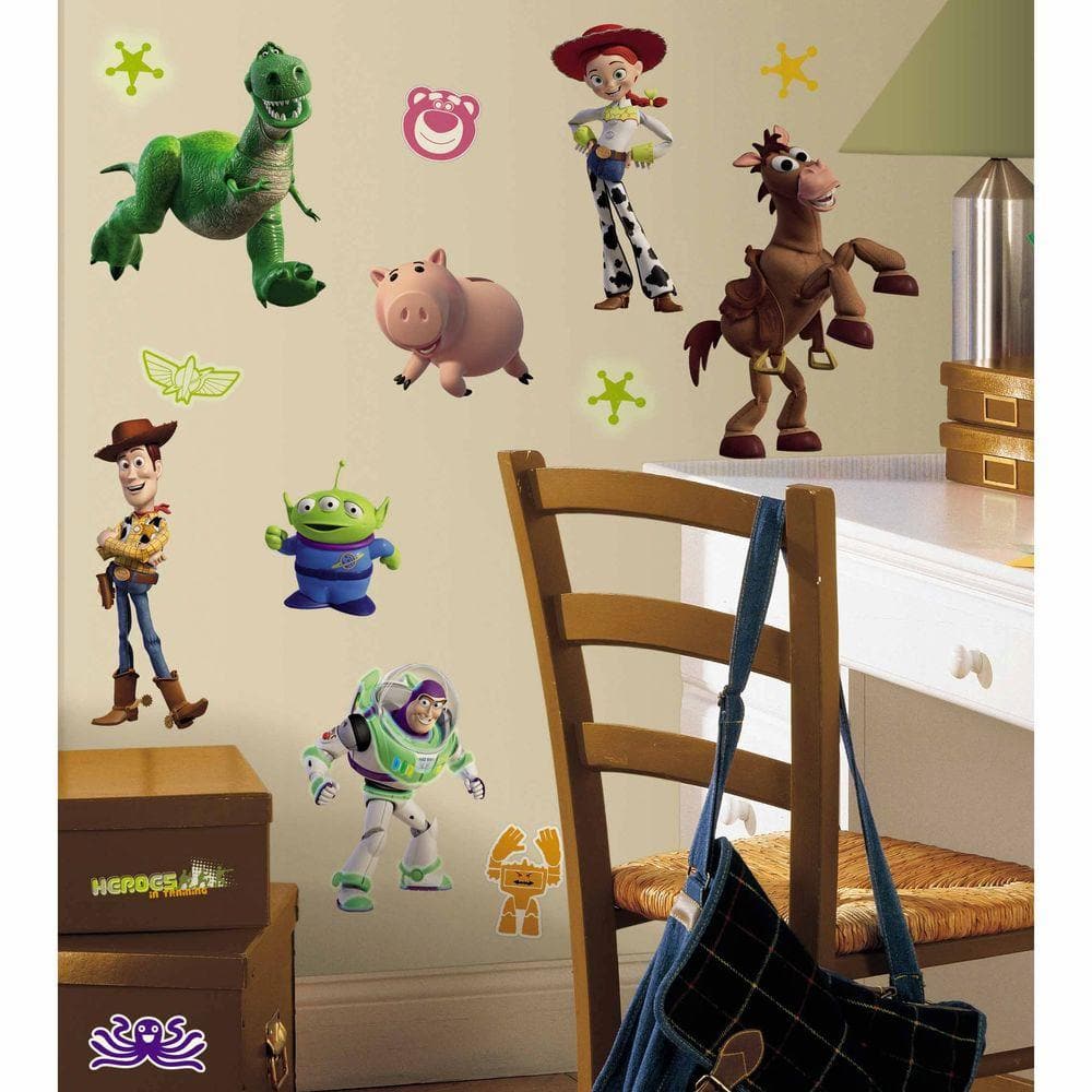 Toy Story 3 Glow in the Dark Peel and Stick Wall Decals