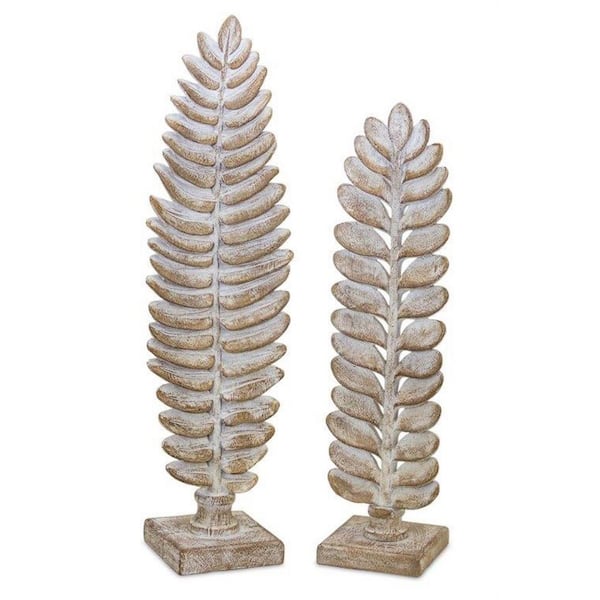 HomeRoots Resin Brown Leaf Leaf