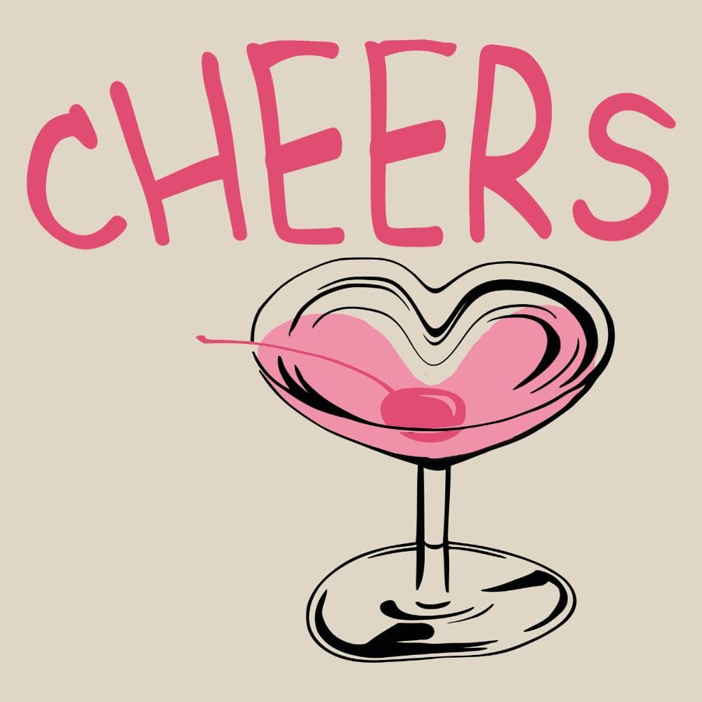 Cheers to Love by Grotto Studios 1 Piece Unframed Graphic Print Abstract Poster Art Print 18 in. x 24 in. price history on PriceWatchPro