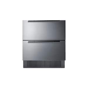 5.42 cu. ft. Under Counter Double Drawer Refrigerator in Stainless Steel, ADA Compliant