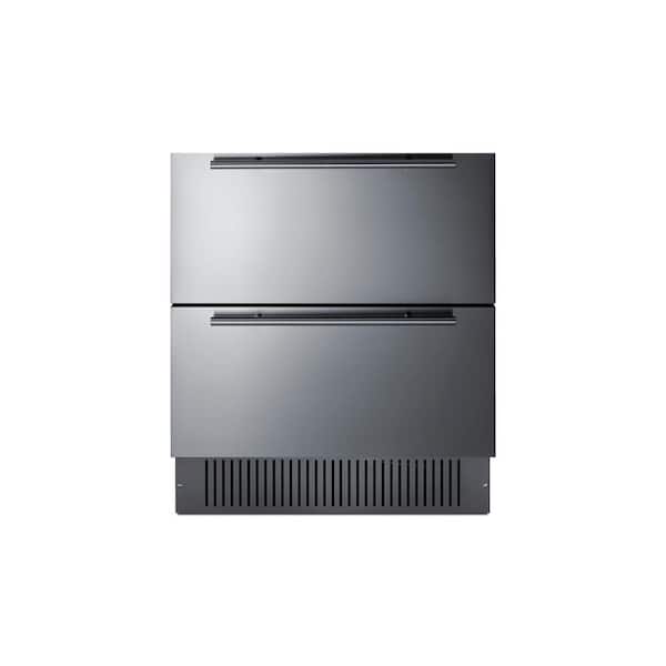 Summit Appliance 5.42 cu. ft. Under Counter Double Drawer Refrigerator in Stainless Steel
