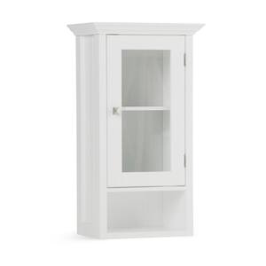 Acadian 15.75 in. W x 28 in. H x 10 in. D Single Door Wall Bath Cabinet in White