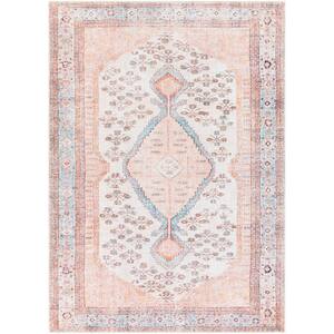 Elena Blush 5 ft. 3 in. x 7 ft. 3 in. Machine-Washable Area Rug