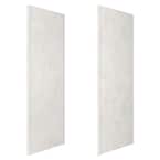 36 in. x 98 in. 2-Piece Glue-Up Alcove Side Shower and Bath Wall Set in Sand Granite