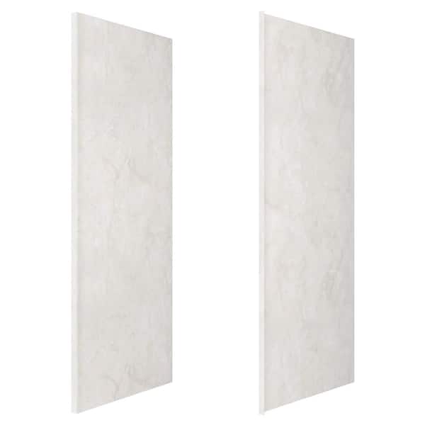 American Standard 36 in. x 98 in. 2-Piece Glue-Up Alcove Side Shower and Bath Wall Set in Sand Granite